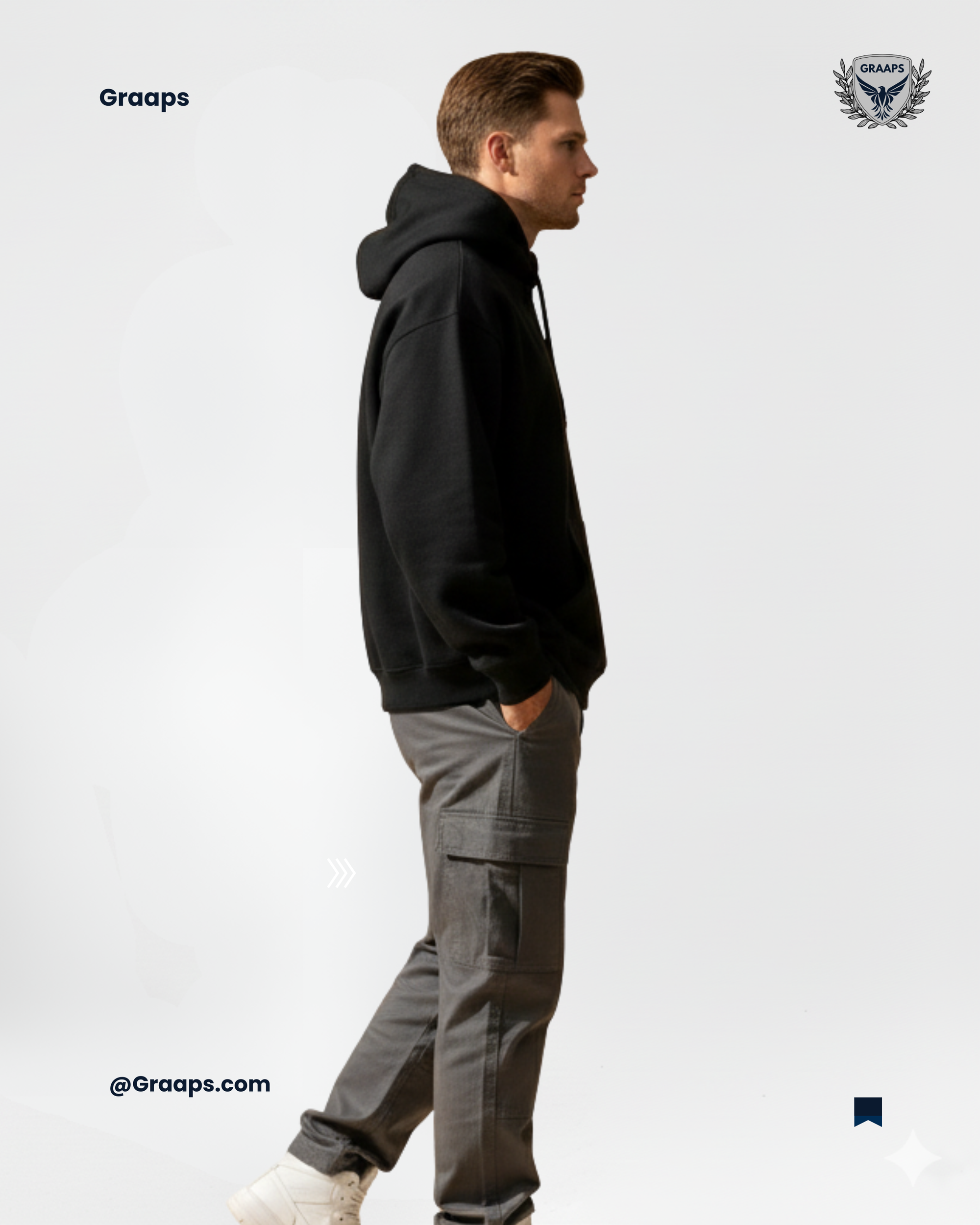 Black Premium Loose Fit Hoodie – Minimal Streetwear Essential