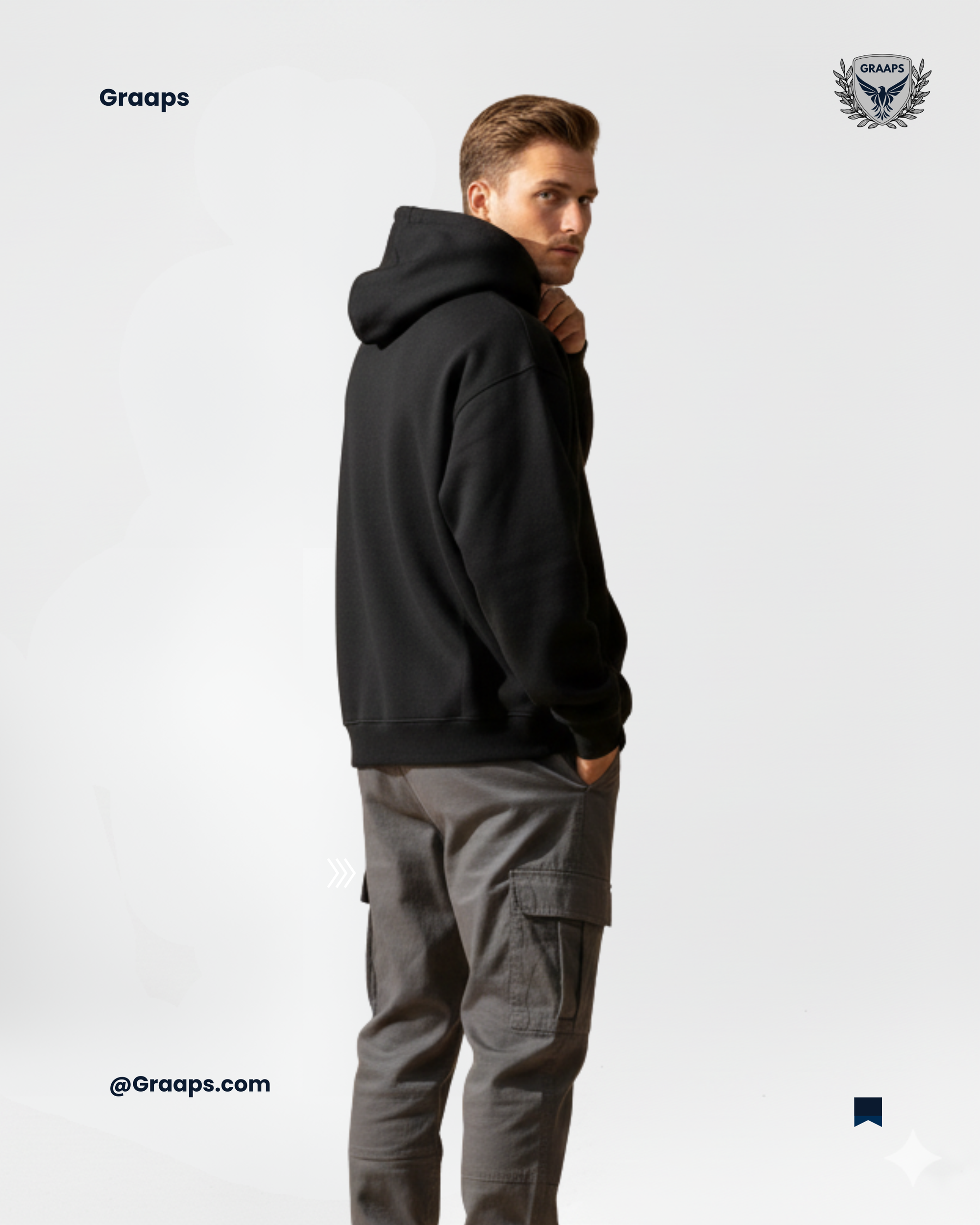 Black Premium Loose Fit Hoodie – Minimal Streetwear Essential