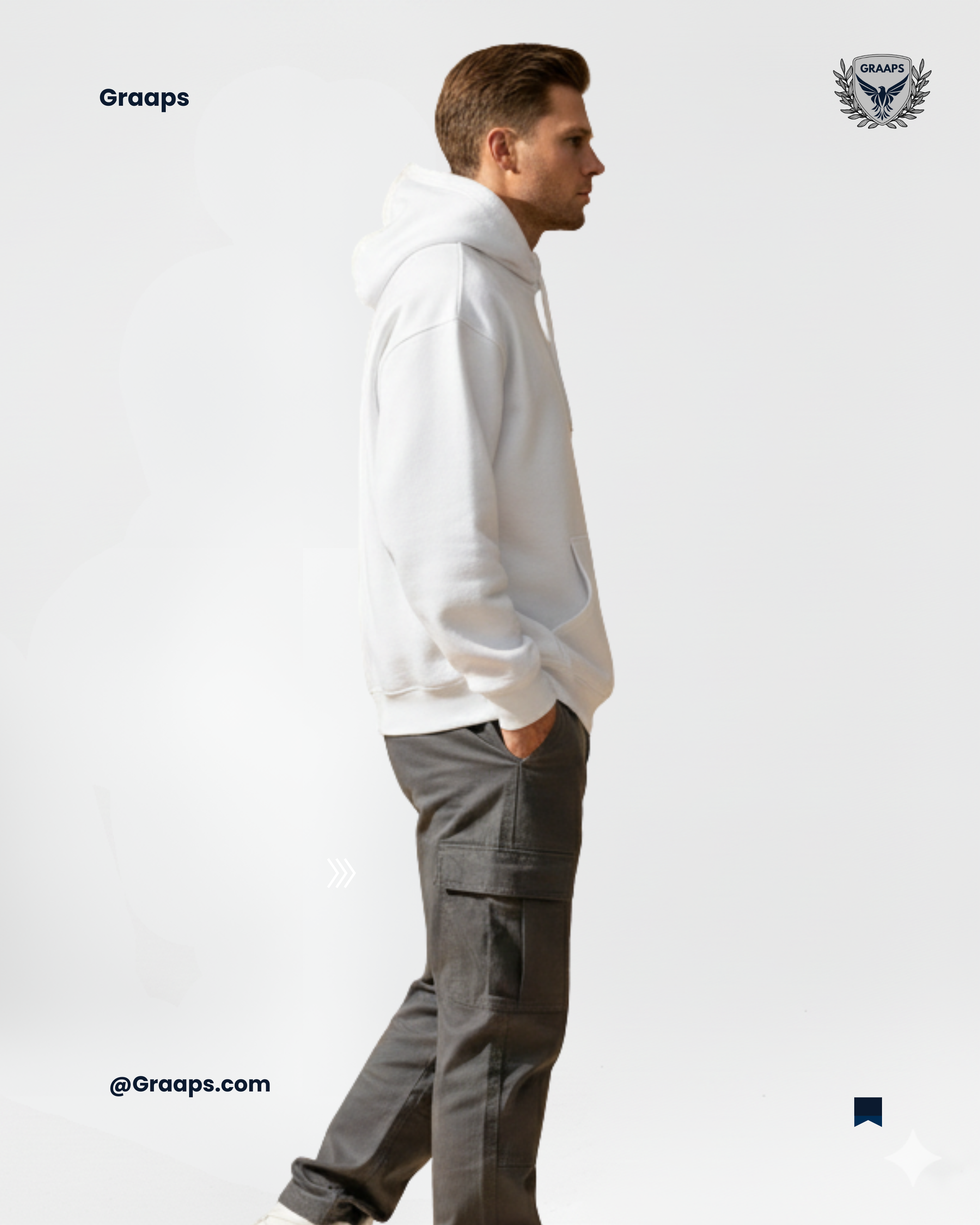 White Premium Loose Fit Hoodie – Minimal Streetwear Essential