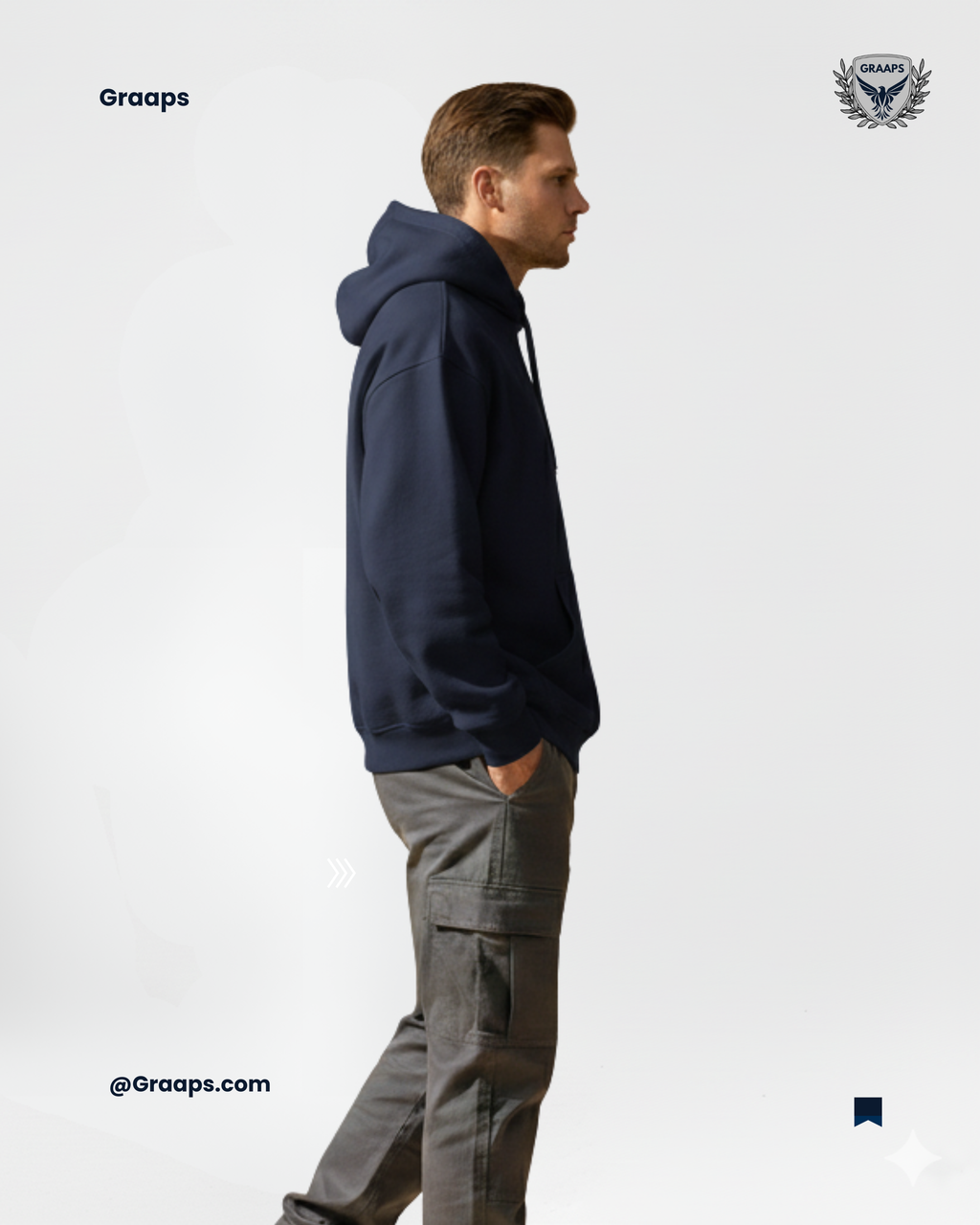 Navy Premium Loose Fit Hoodie – Minimal Streetwear Essential