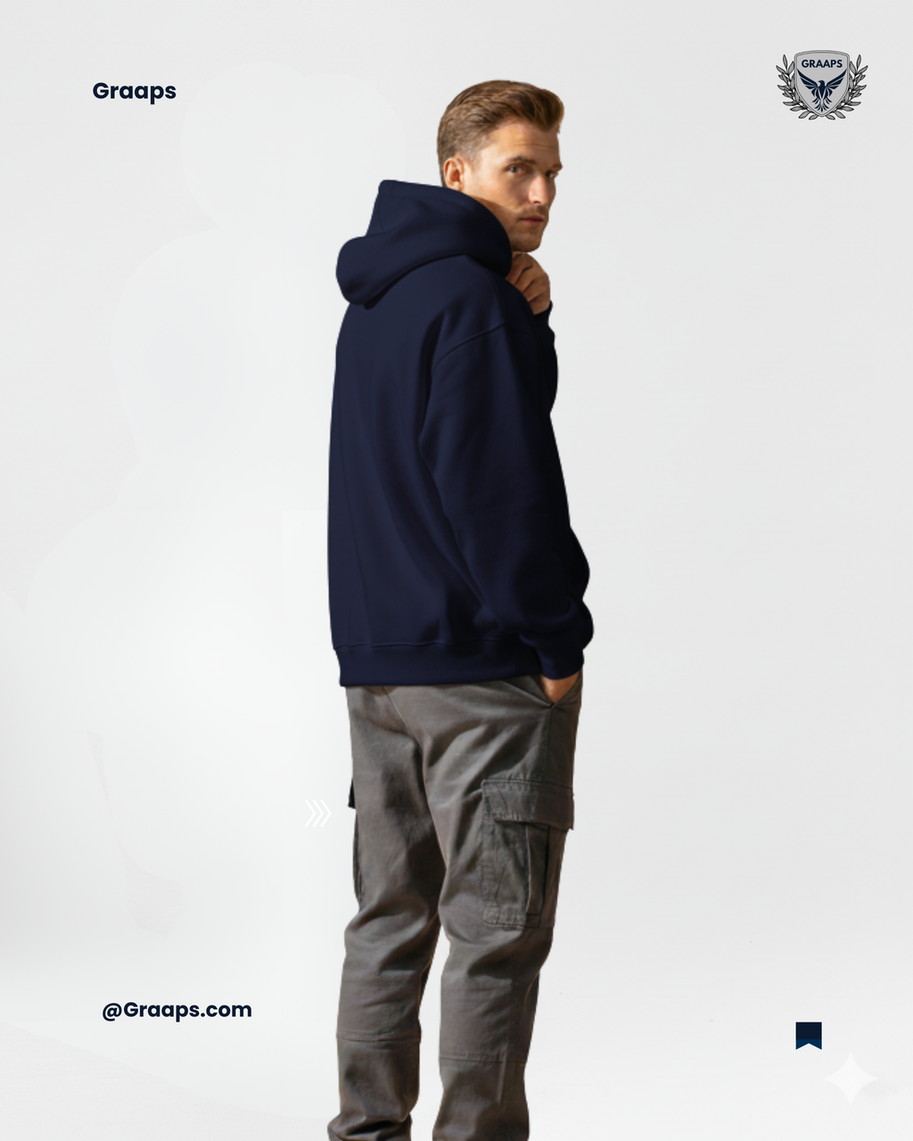 Navy Premium Loose Fit Hoodie – Minimal Streetwear Essential
