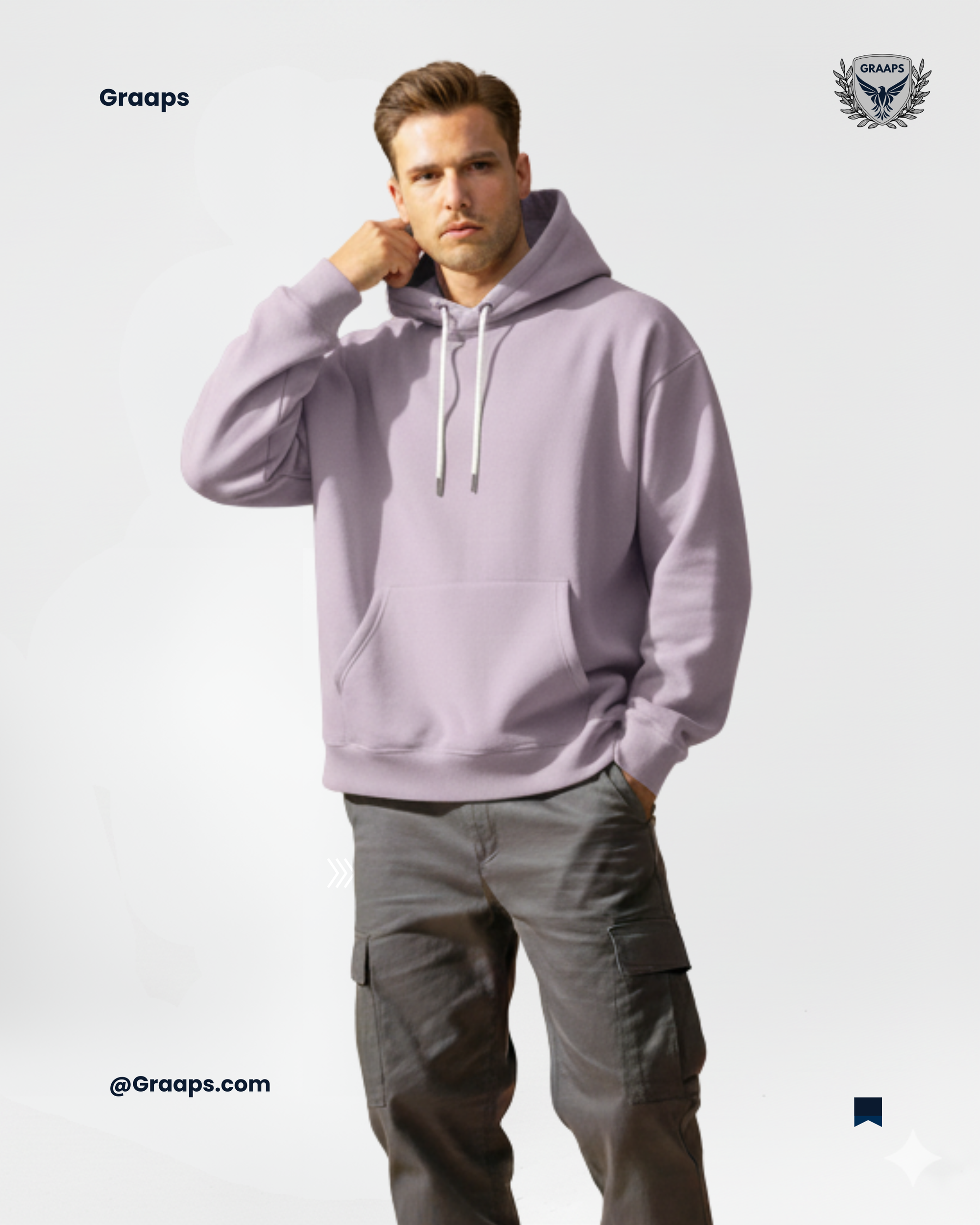 Lavender Premium Loose Fit Hoodie – Minimal Streetwear Essential