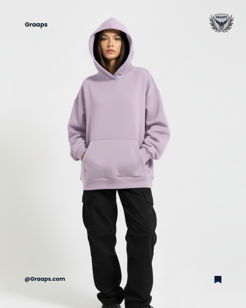 Lavender Premium Loose Fit Hoodie – Minimal Streetwear Essential