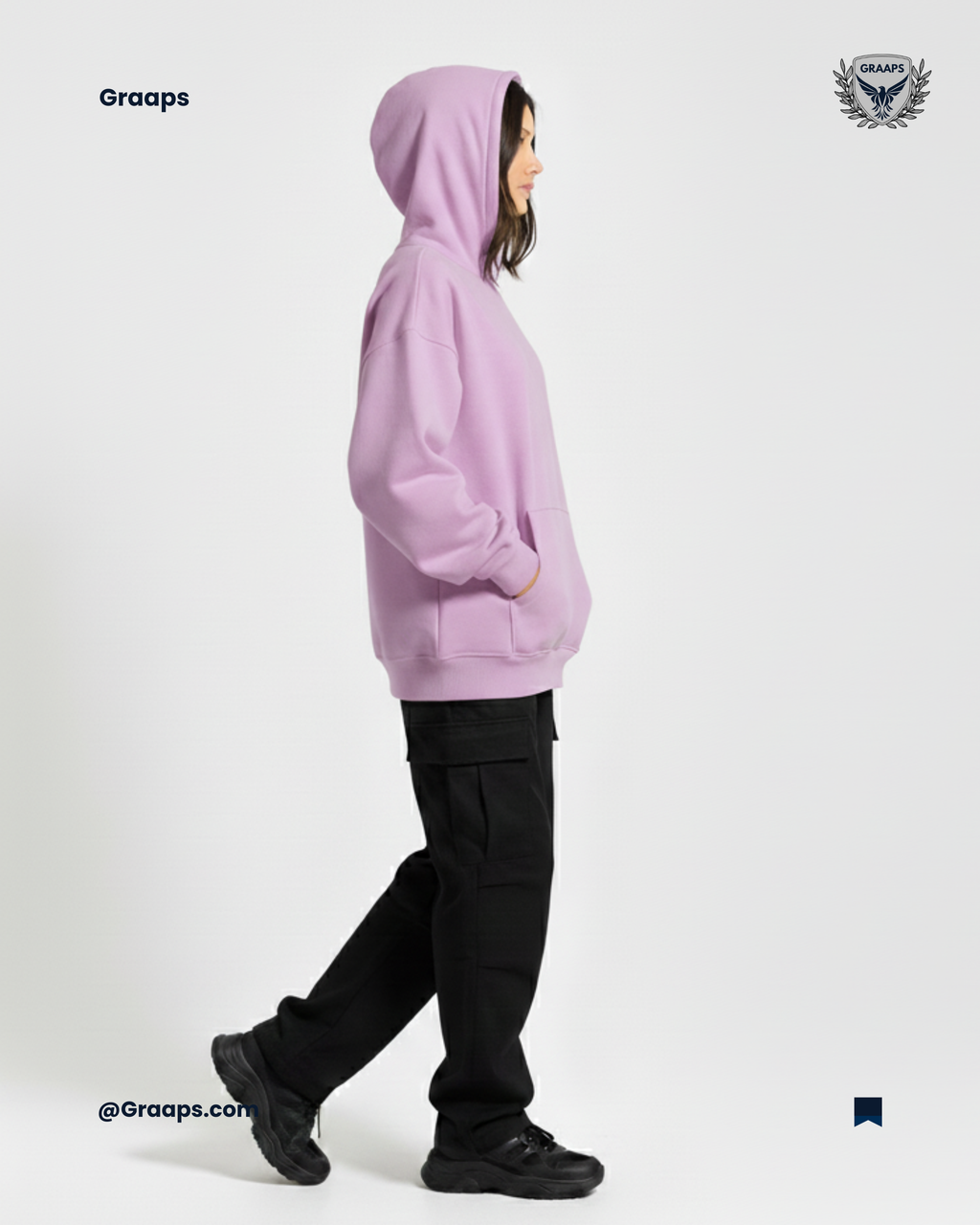 Lavender Premium Loose Fit Hoodie – Minimal Streetwear Essential