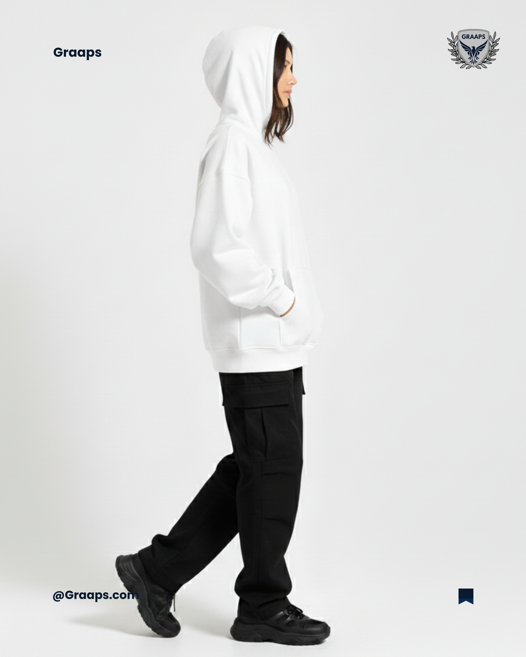 White Premium Loose Fit Hoodie – Minimal Streetwear Essential