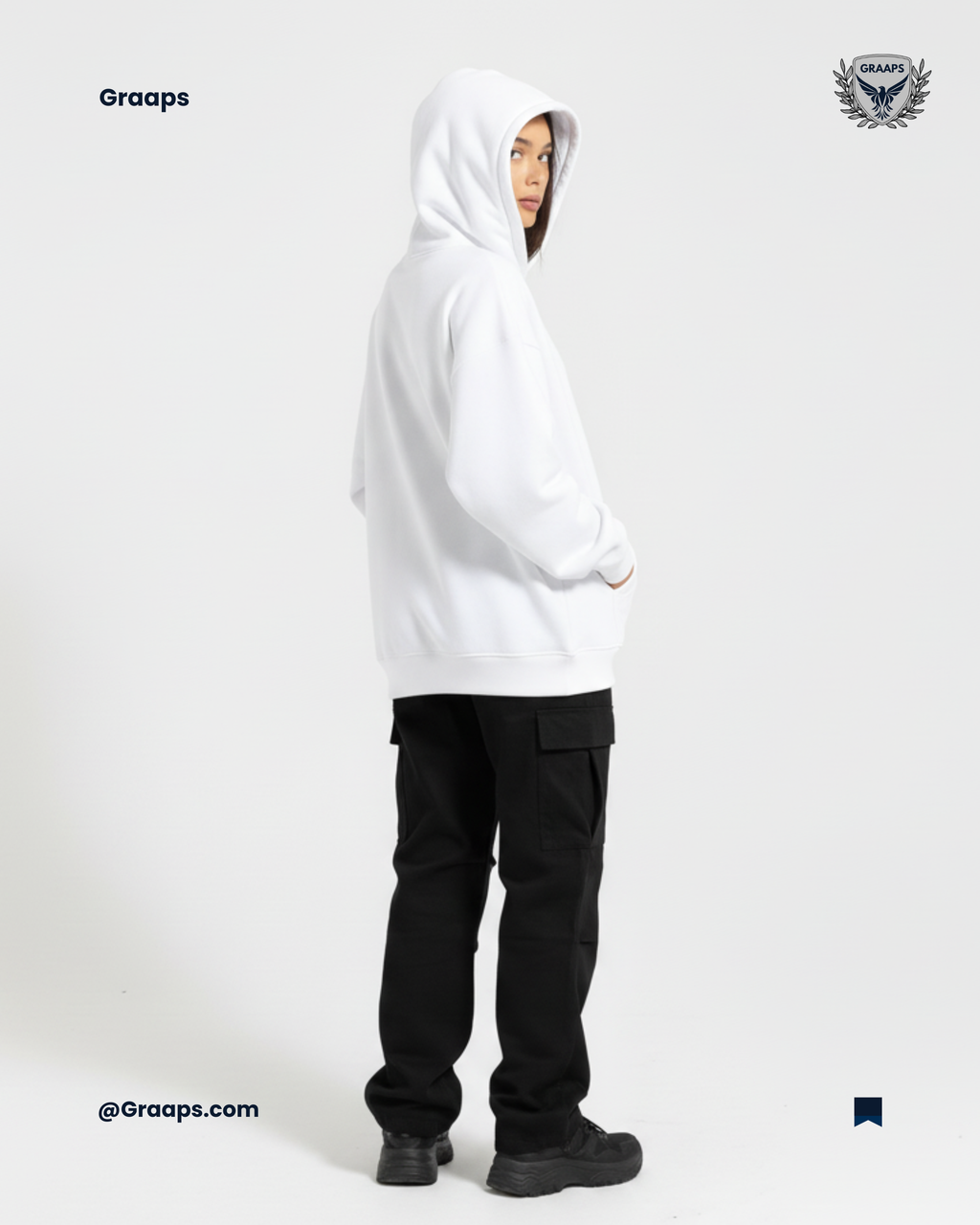White Premium Loose Fit Hoodie – Minimal Streetwear Essential