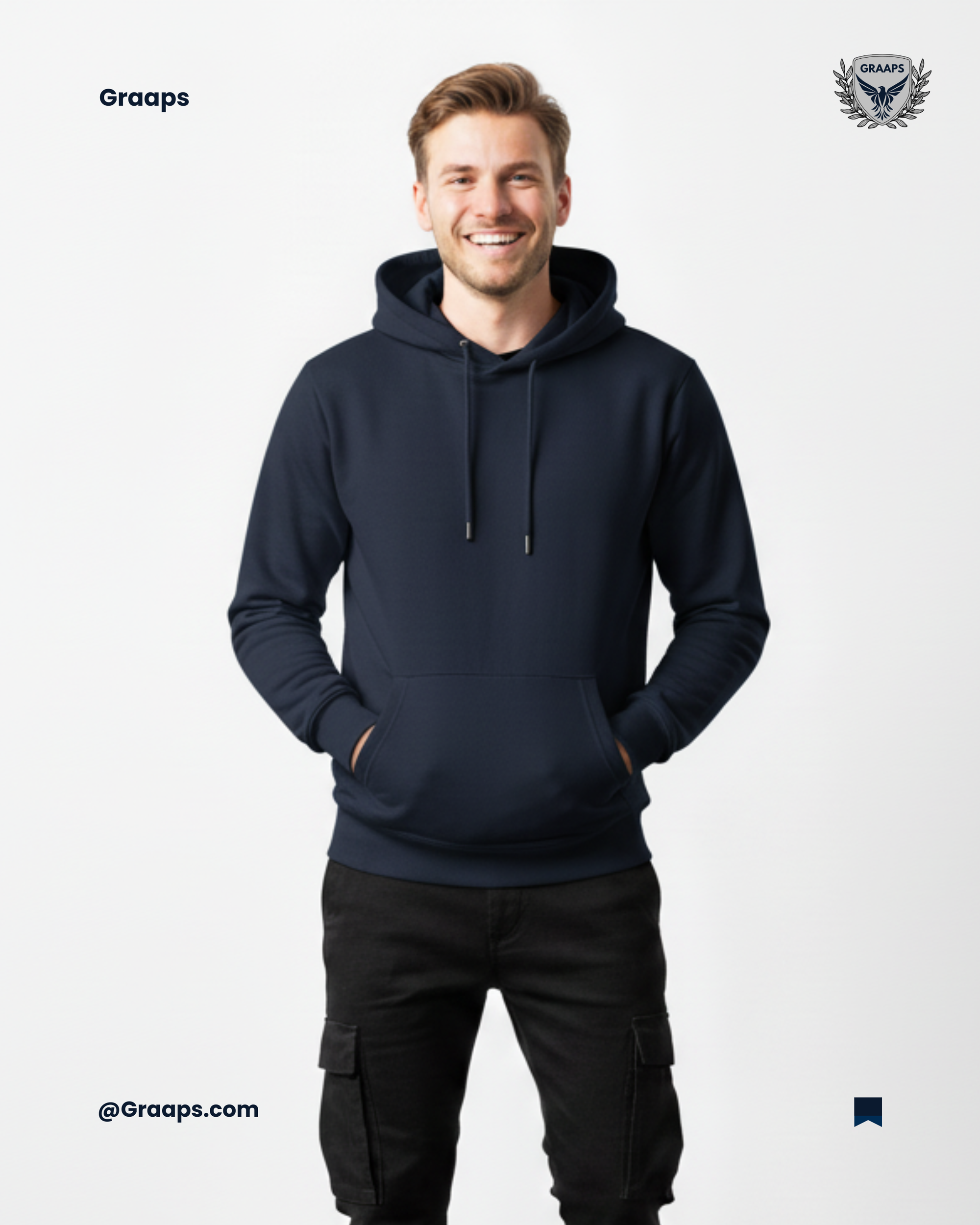 Navy Premium Regular Fit Hoodie – Timeless Streetwear Comfort
