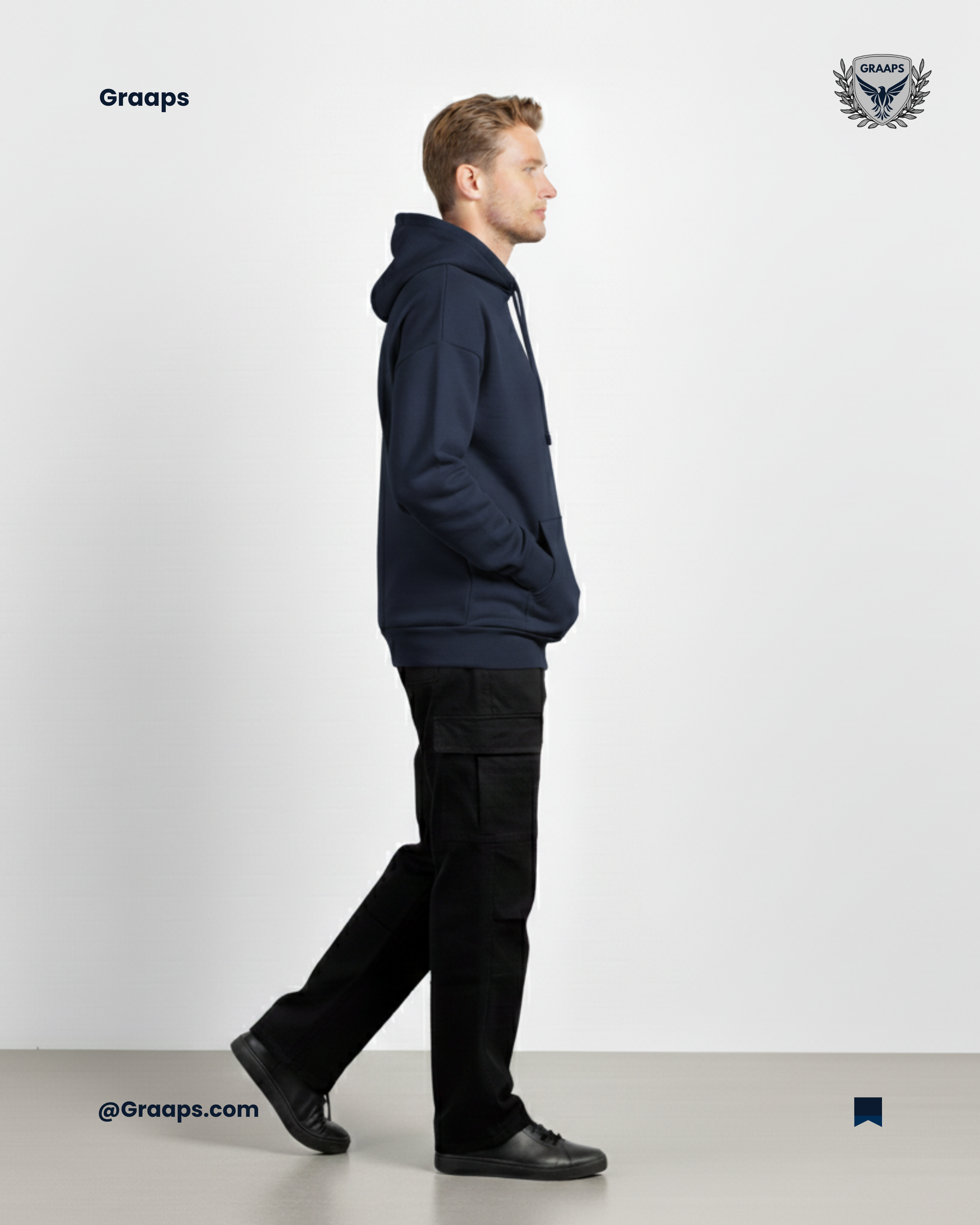 Navy Premium Regular Fit Hoodie – Timeless Streetwear Comfort