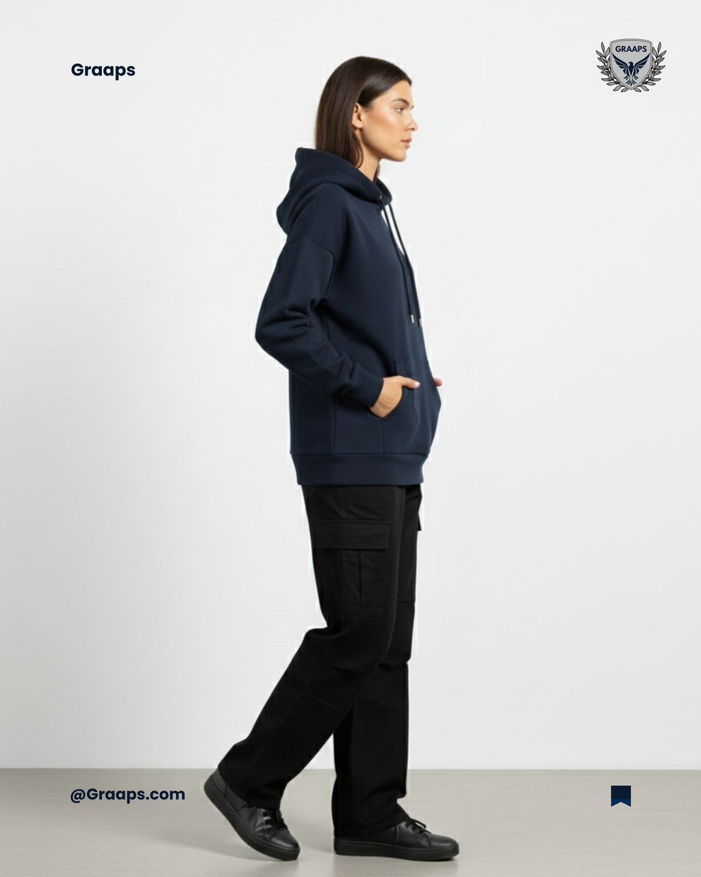 Navy Premium Regular Fit Hoodie – Timeless Streetwear Comfort