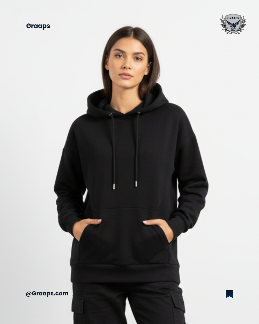 Black Premium Regular Fit Hoodie – Timeless Streetwear Comfort