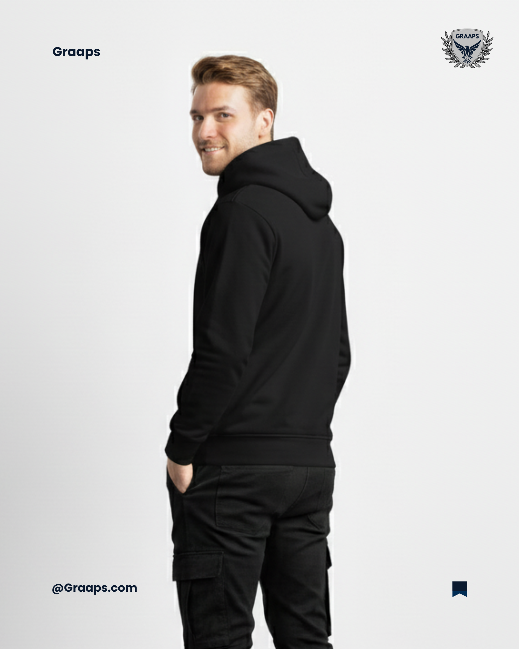 Black Premium Regular Fit Hoodie – Timeless Streetwear Comfort