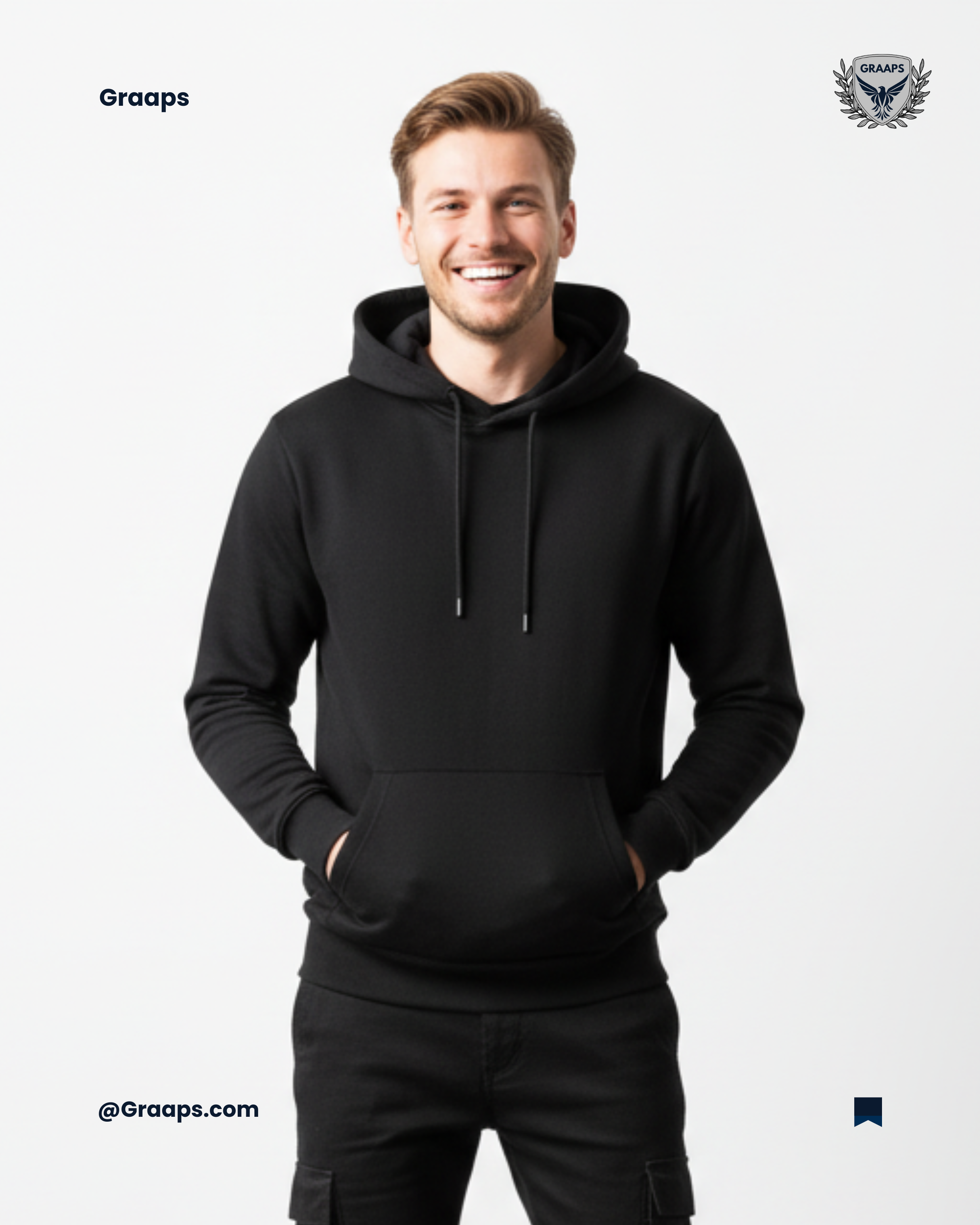 Black Premium Regular Fit Hoodie – Timeless Streetwear Comfort