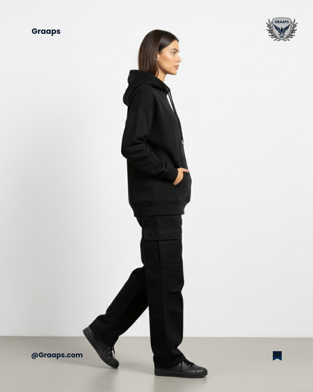 Black Premium Regular Fit Hoodie – Timeless Streetwear Comfort