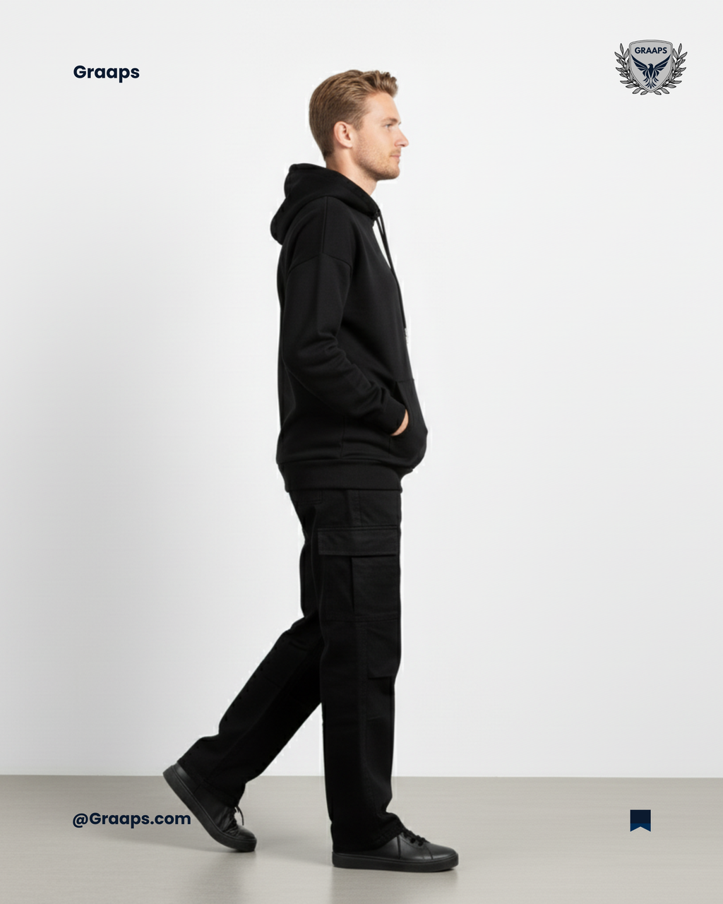 Black Premium Regular Fit Hoodie – Timeless Streetwear Comfort