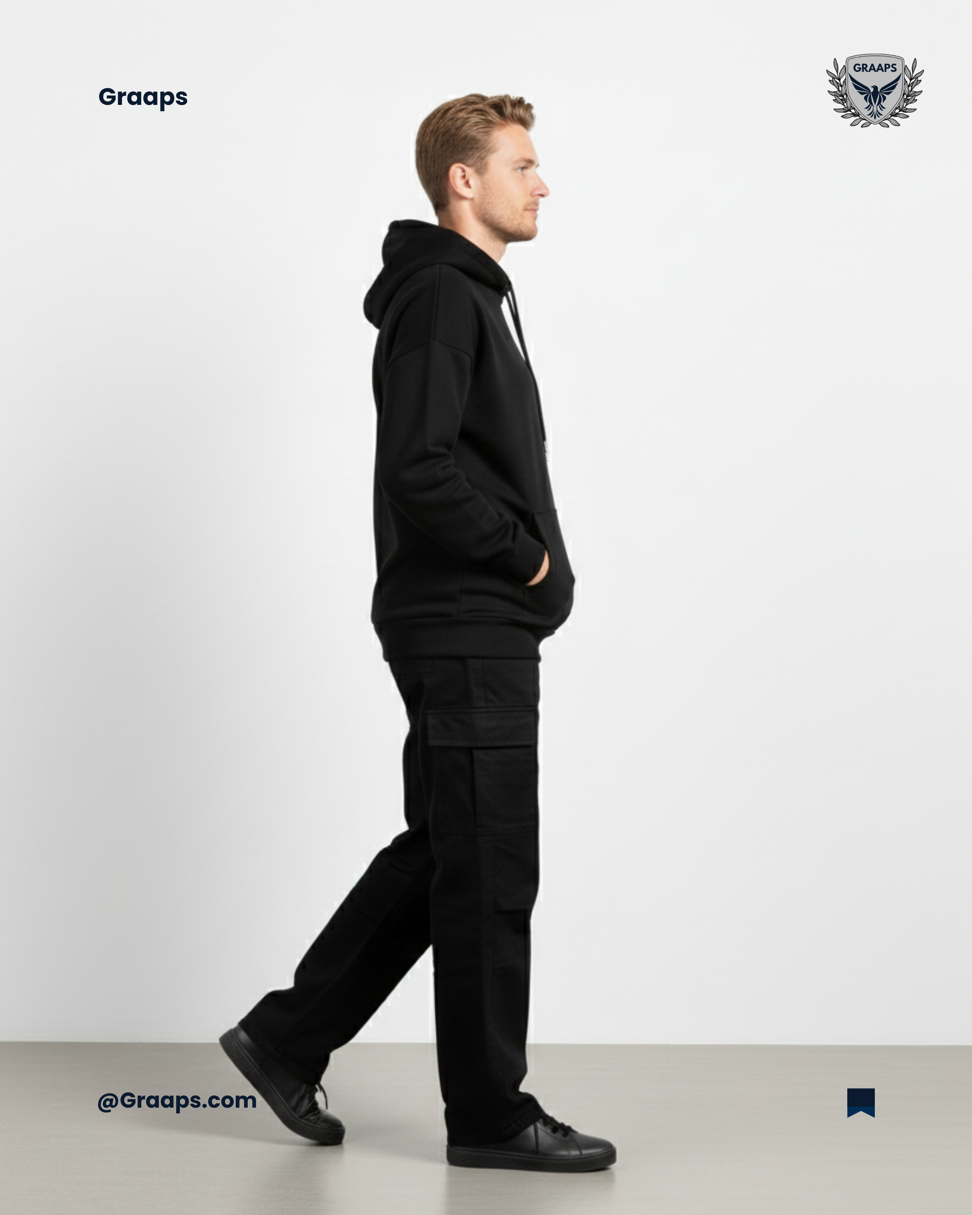 Black Premium Regular Fit Hoodie – Timeless Streetwear Comfort