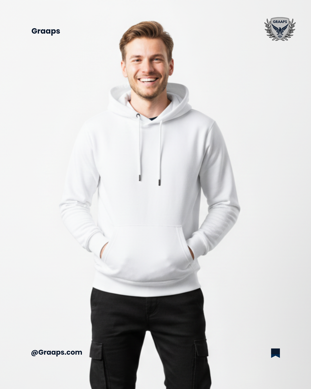 White Premium Regular Fit Hoodie – Timeless Streetwear Comfort