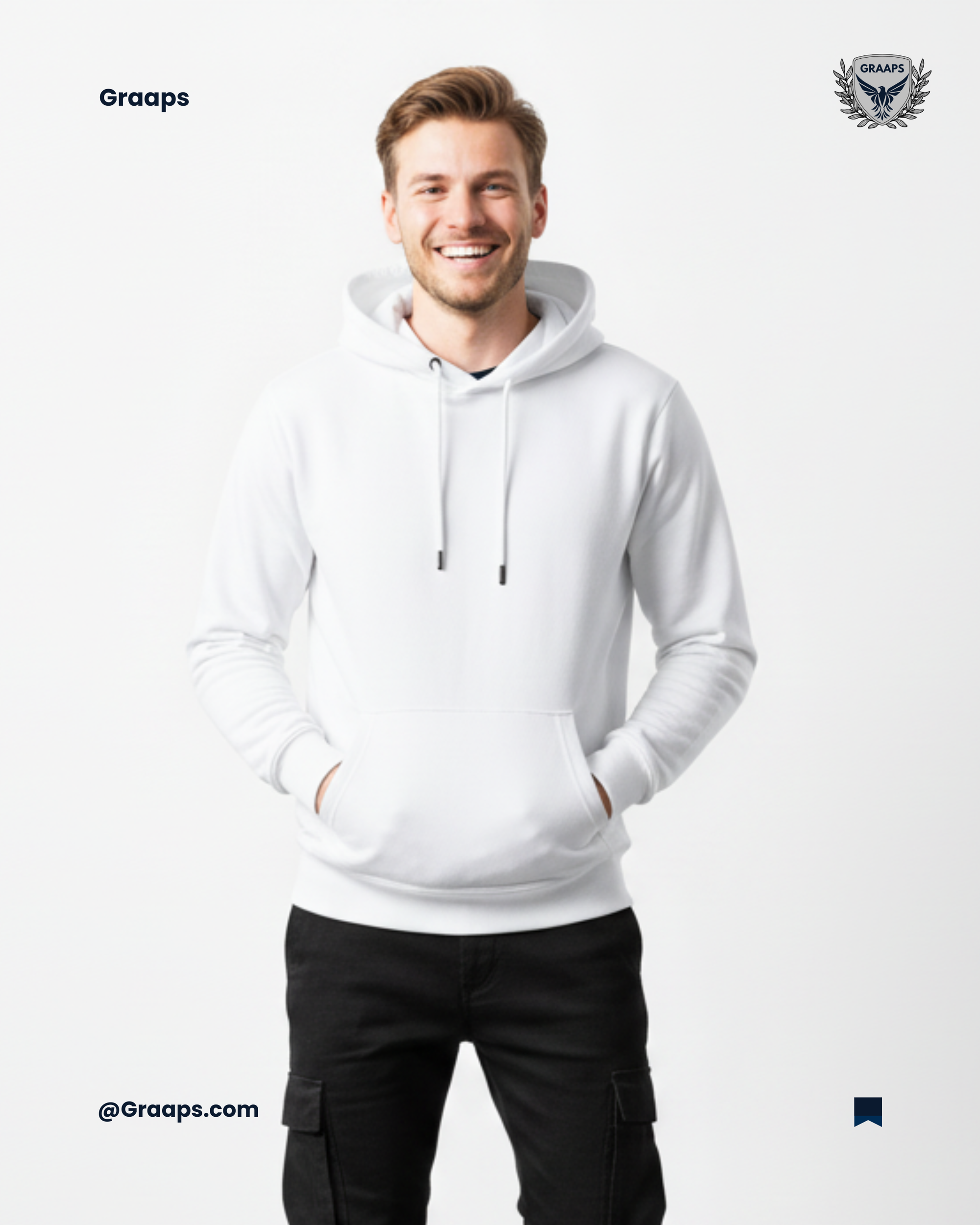 White Premium Regular Fit Hoodie – Timeless Streetwear Comfort