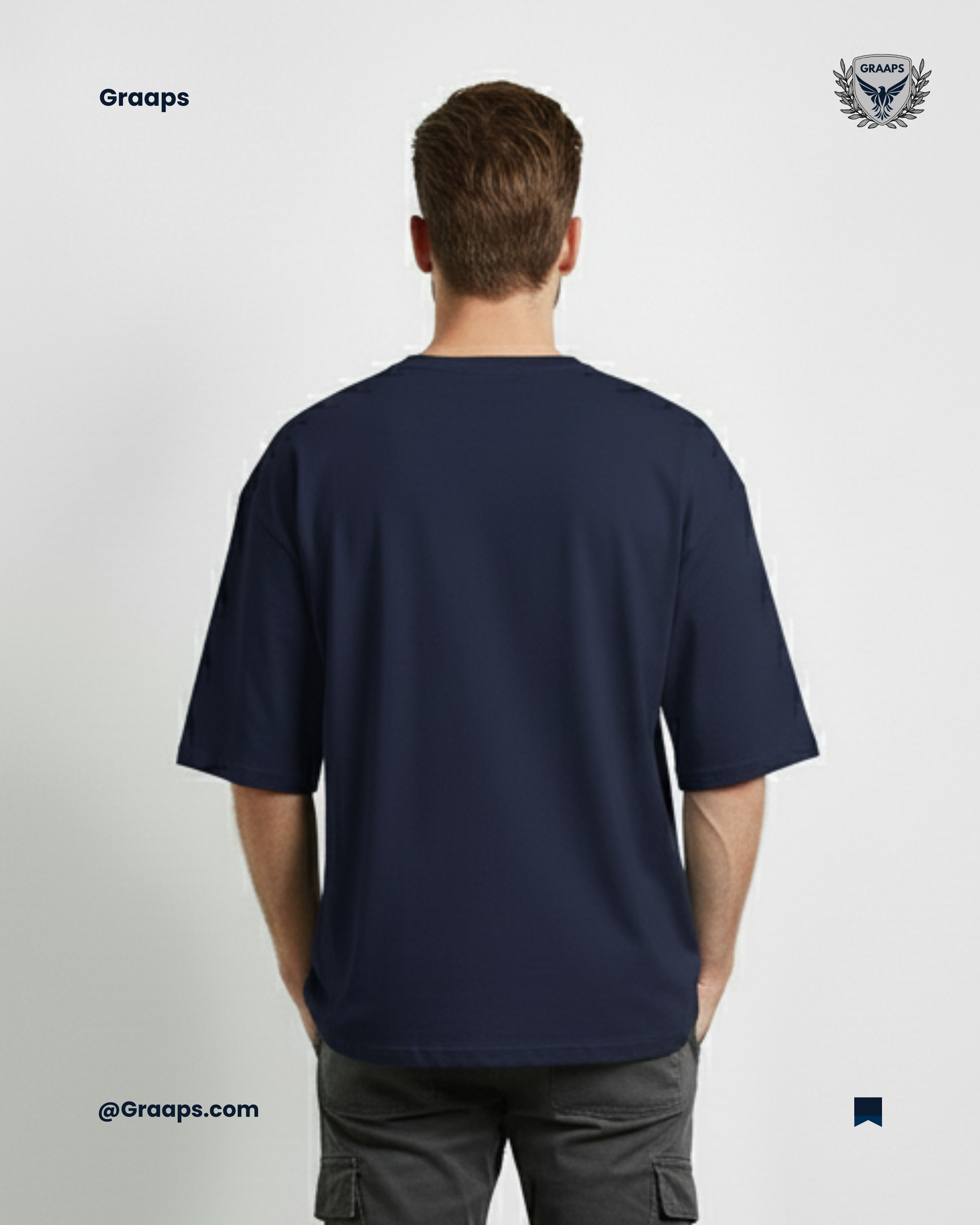 Navy Premium Oversized T-Shirt – Unisex Streetwear Essential