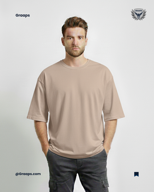 Beige Premium Oversized T-Shirt – Unisex Streetwear Essential