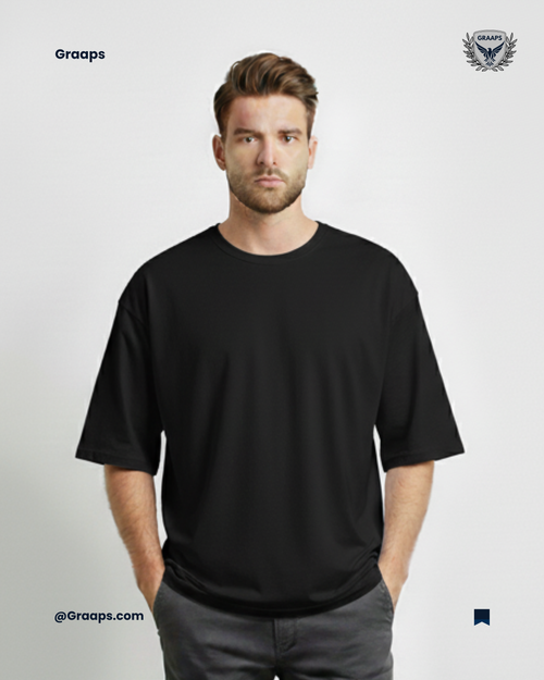 Black Premium Oversized T-Shirt – Unisex Streetwear Essential