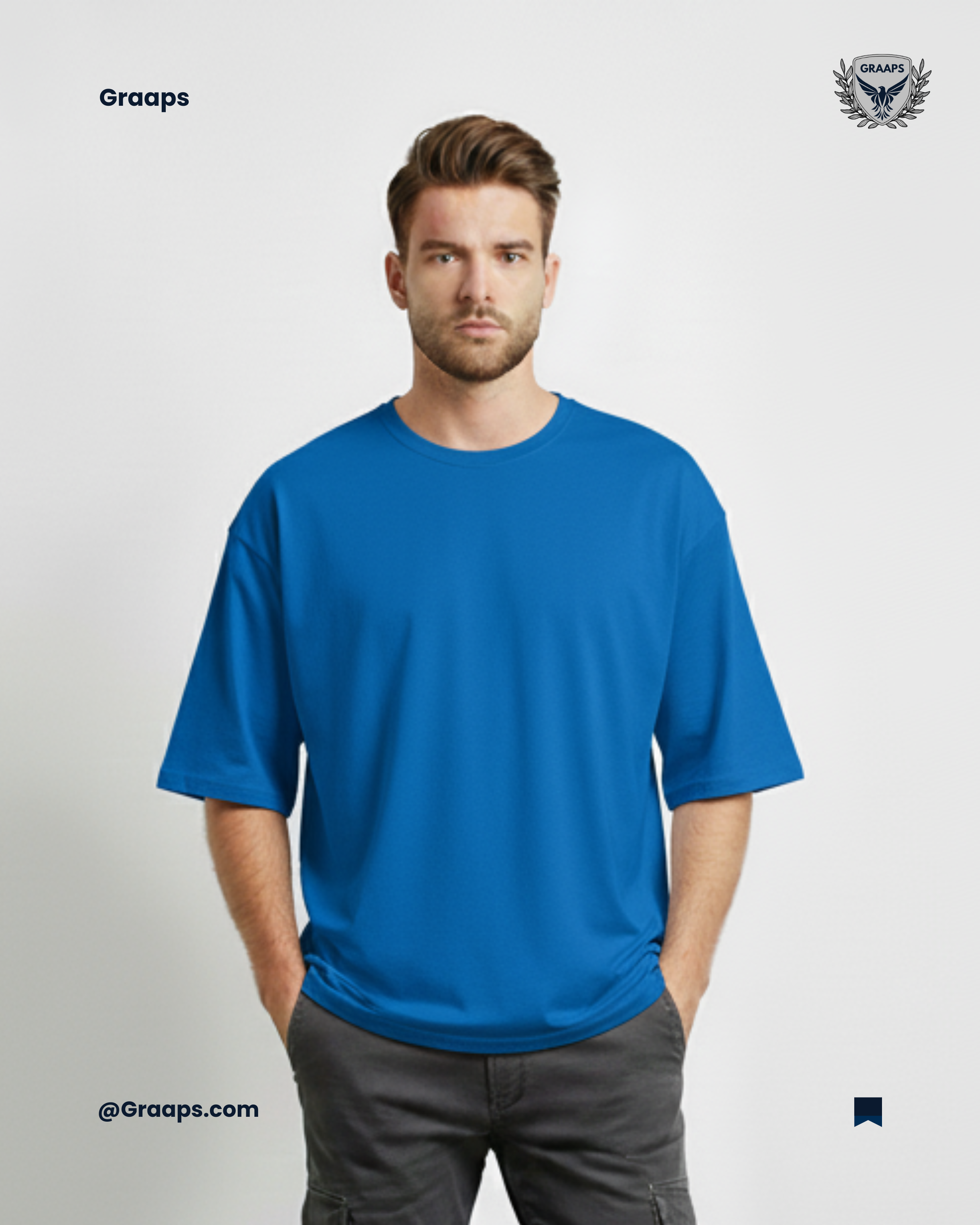 Royal Blue Premium Oversized T-Shirt – Unisex Streetwear Essential