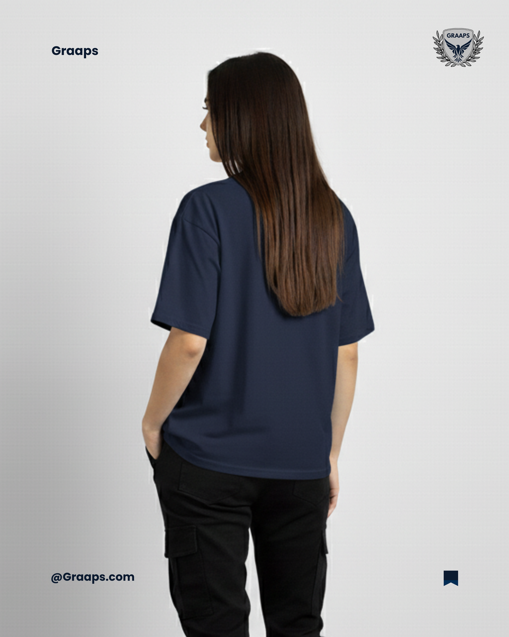 Navy Premium Oversized T-Shirt – Unisex Streetwear Essential